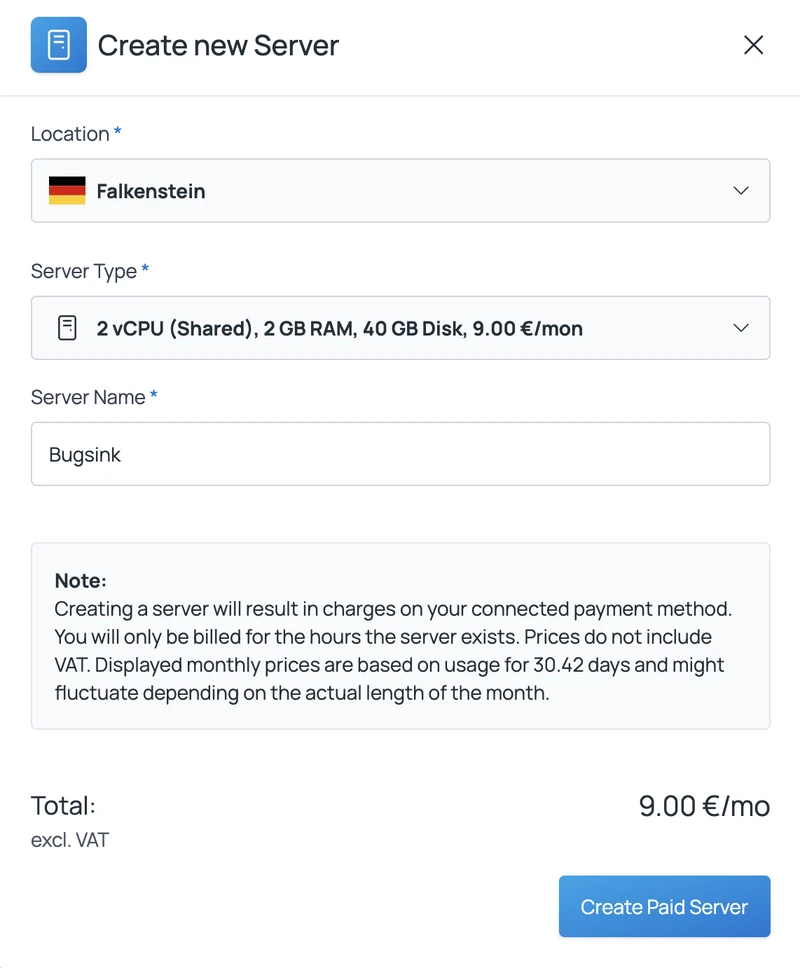 Server erstellen